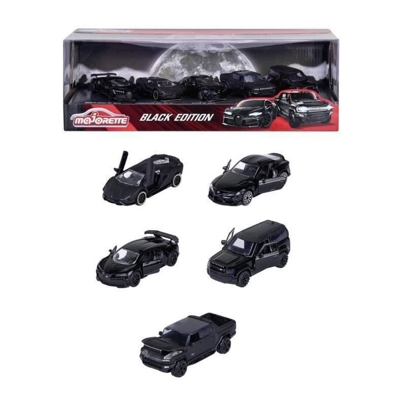 MAJORETTE - Giftpack - Black Edition 5Pcs Giftpack - Véhicules a coll