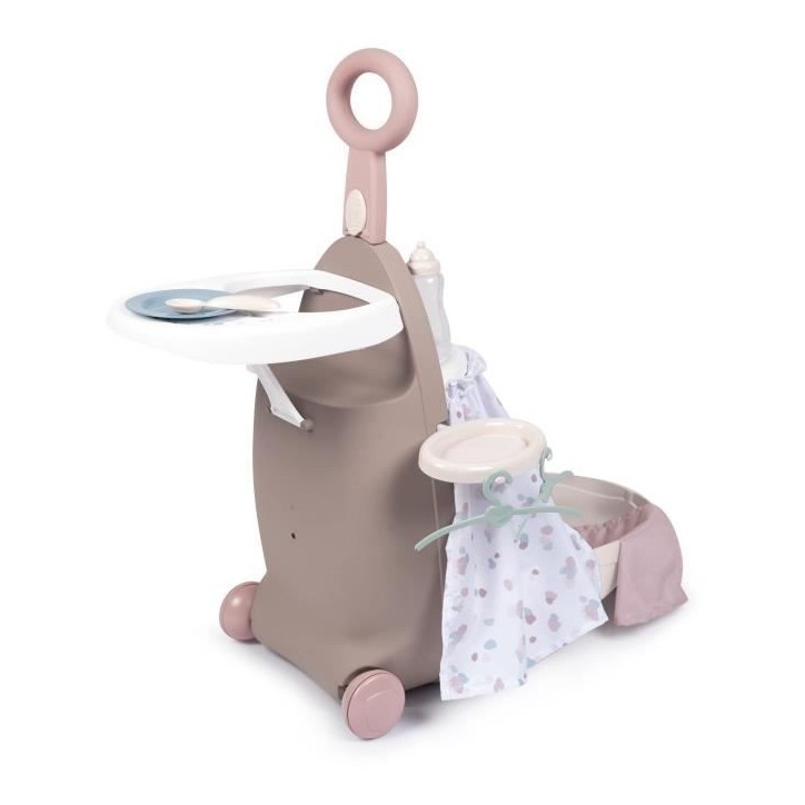 Valise Nurserie 3 en 1 - Baby Nurse - Pour Poupons jusqu'a 42cm - Beige/Rose/Blanc Valise Nurserie 3 en 1 - Baby Nurse - Pour Poupons jusqu'a 42cm - Beige/Rose/Blanc