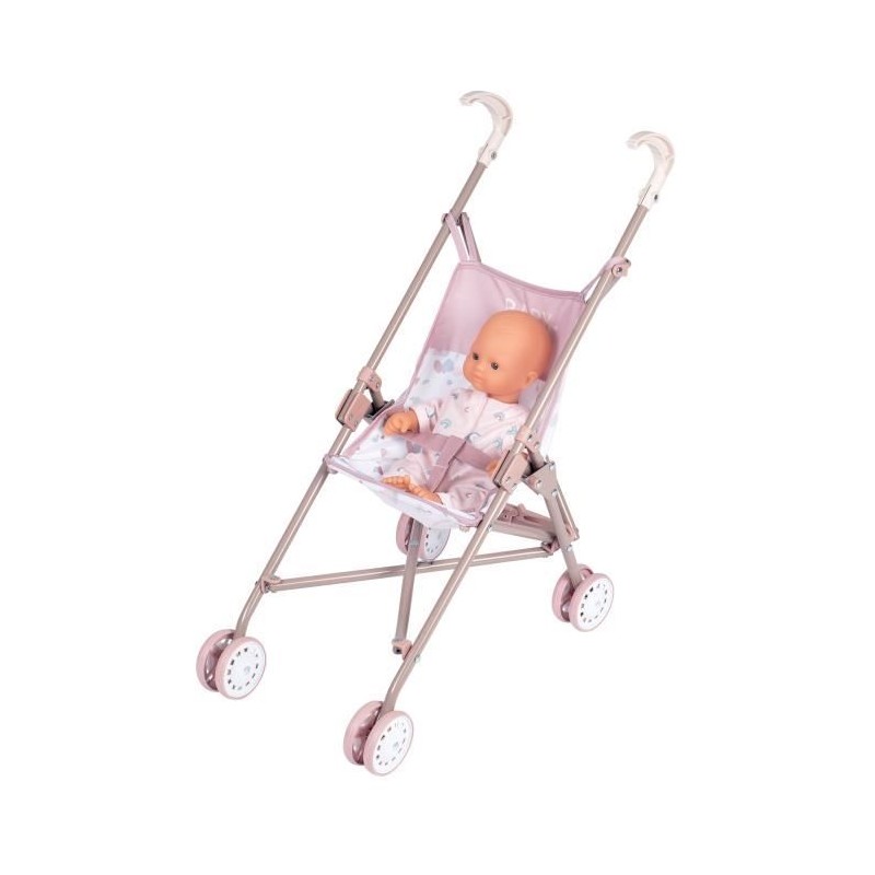 SMOBY - Poussette canne Baby Nurse pour poupon jusqu'a 42cm - Des 2 an SMOBY - Poussette canne Baby Nurse pour poupon jusqu'a 42cm - Des 2 an