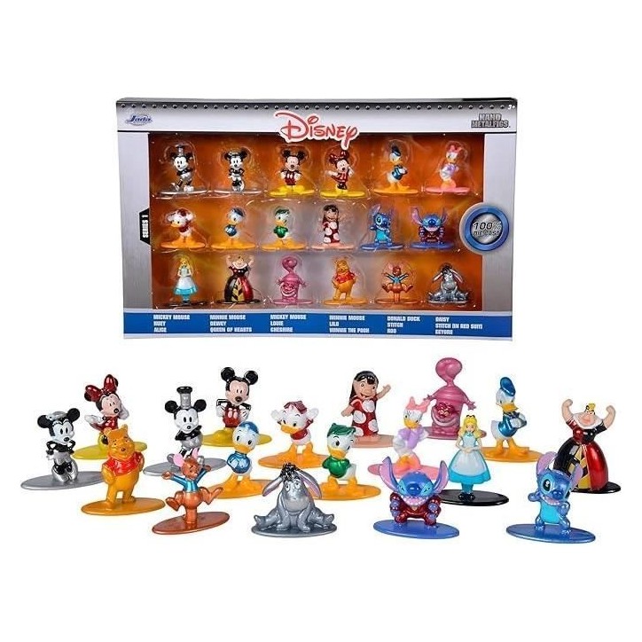 Figurine Disney - 18 pieces - Métal - 4cm Figurine Disney - 18 pieces - Métal - 4cm