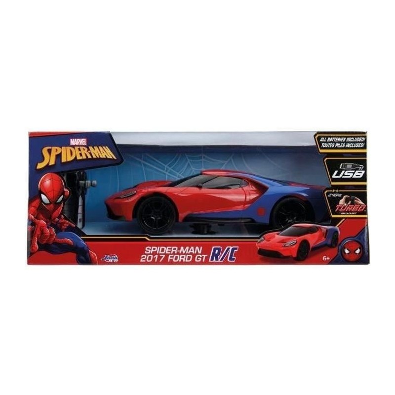 Dickie Toys - Voiture Ford GT - Spiderman radiocommandée 1/16 Dickie Toys - Voiture Ford GT - Spiderman radiocommandée 1/16