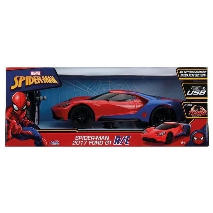 Dickie Toys - Voiture Ford GT - Spiderman radiocommandée 1/16 Dickie Toys - Voiture Ford GT - Spiderman radiocommandée 1/16