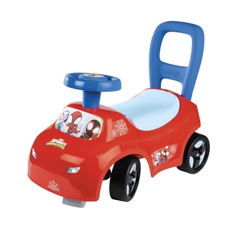 Smoby - Porteur auto enfant 2 en 1 - Spidey - Coffre sous la selle - D Smoby - Porteur auto enfant 2 en 1 - Spidey - Coffre sous la selle - D