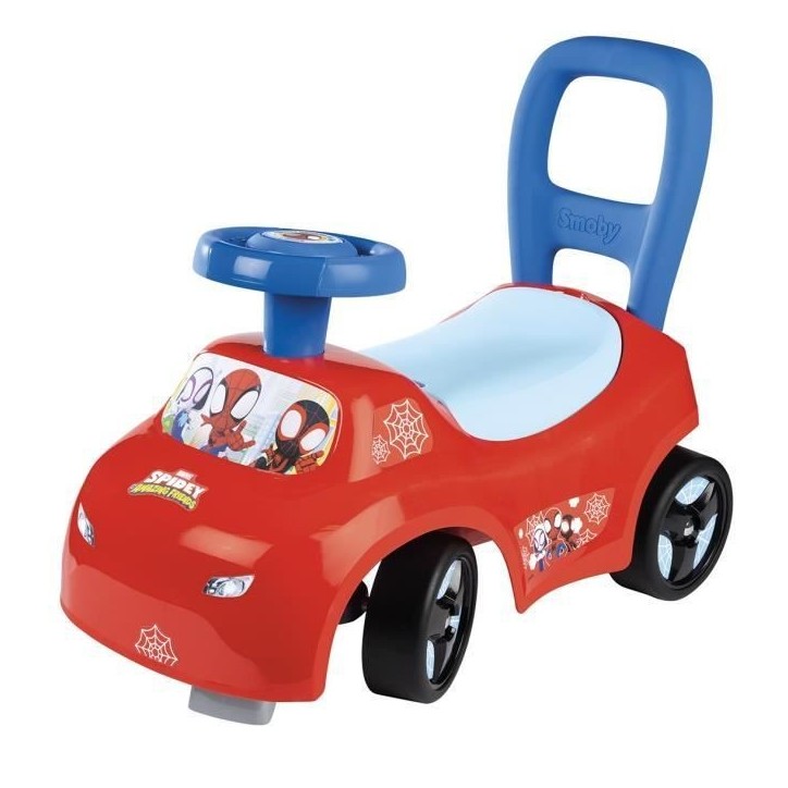 Smoby - Porteur auto enfant 2 en 1 - Spidey - Coffre sous la selle - Des 10 mois - Fabrication française Smoby - Porteur auto enfant 2 en 1 - Spidey - Coffre sous la selle - Des 10 mois - Fabrication française