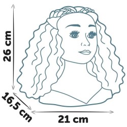 Smoby - Tete a coiffer cheveux afro - Facile a coiffer - 23 accessoire