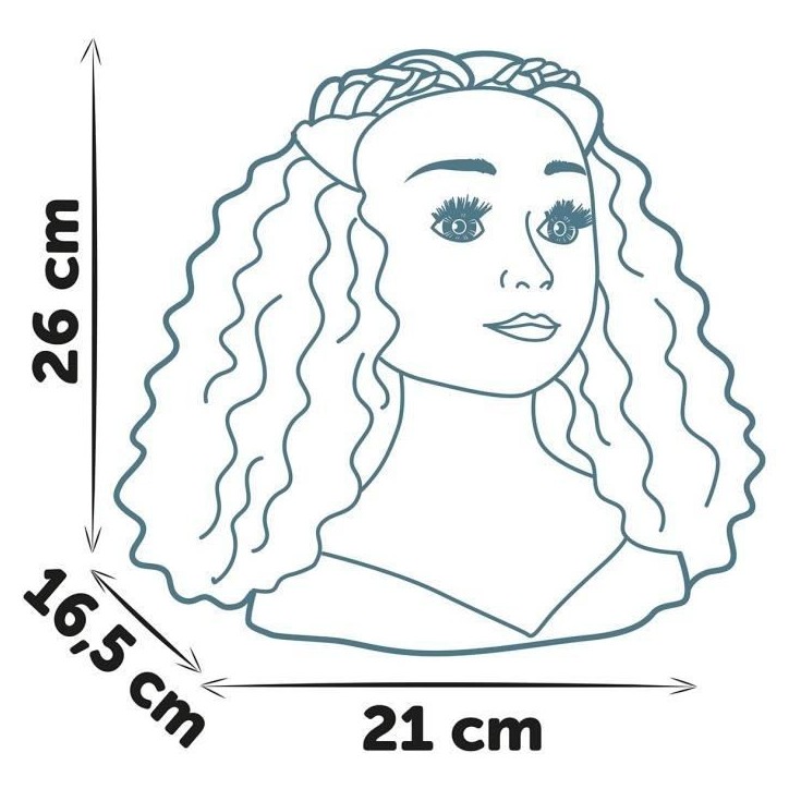 Smoby - Tete a coiffer cheveux afro - Facile a coiffer - 23 accessoires réalistes - Levres thermosensibles - Trappe de rangemen Smoby - Tete a coiffer cheveux afro - Facile a coiffer - 23 accessoires réalistes - Levres thermosensibles - Trappe de rangemen
