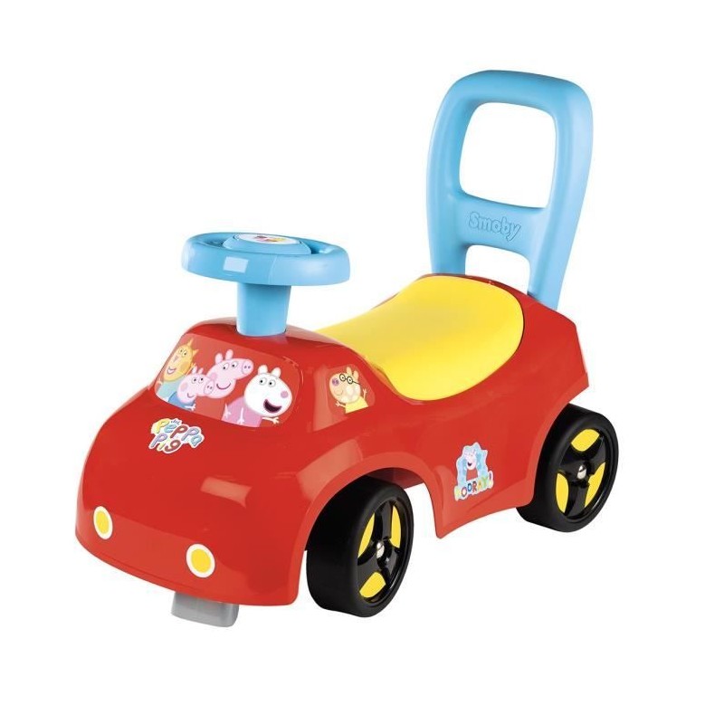 Smoby - Porteur auto enfant 2 en 1 - Peppa Pig - Coffre sous la selle Smoby - Porteur auto enfant 2 en 1 - Peppa Pig - Coffre sous la selle