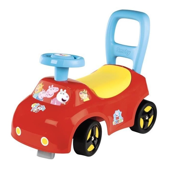 Smoby - Porteur auto enfant 2 en 1 - Peppa Pig - Coffre sous la selle - Des 10 mois - Fabrication française Smoby - Porteur auto enfant 2 en 1 - Peppa Pig - Coffre sous la selle - Des 10 mois - Fabrication française