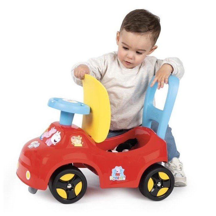 Smoby - Porteur auto enfant 2 en 1 - Peppa Pig - Coffre sous la selle - Des 10 mois - Fabrication française Smoby - Porteur auto enfant 2 en 1 - Peppa Pig - Coffre sous la selle - Des 10 mois - Fabrication française