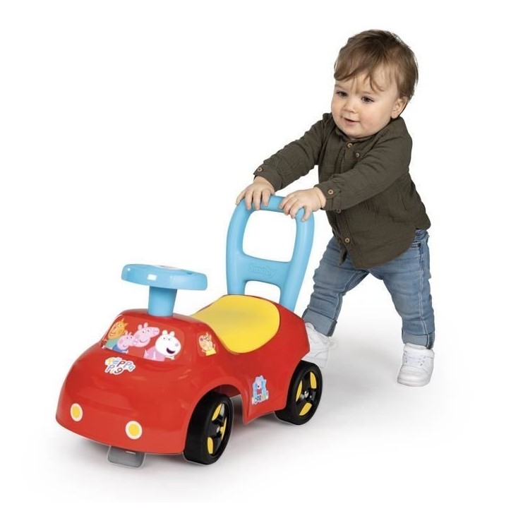 Smoby - Porteur auto enfant 2 en 1 - Peppa Pig - Coffre sous la selle - Des 10 mois - Fabrication française Smoby - Porteur auto enfant 2 en 1 - Peppa Pig - Coffre sous la selle - Des 10 mois - Fabrication française