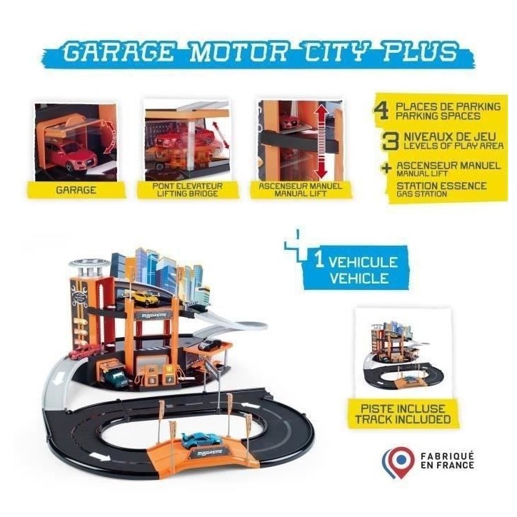 MAJORETTE - Majorette Garage Motor City Plus - des 3 ans MAJORETTE - Majorette Garage Motor City Plus - des 3 ans