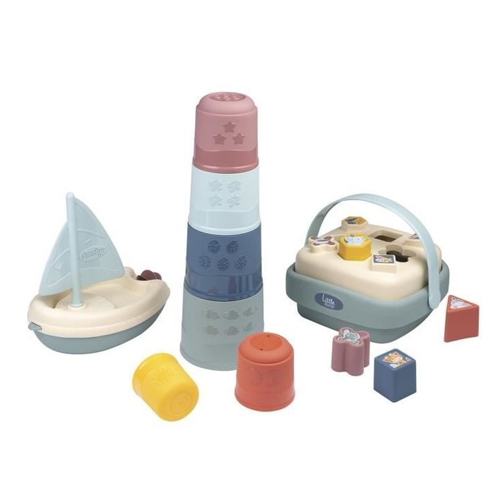 Little Smoby - Coffret éveil et bain - 3 jeux d'éveil - A partir de 12 mois - Fabrication française Little Smoby - Coffret éveil et bain - 3 jeux d'éveil - A partir de 12 mois - Fabrication française