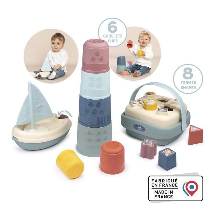 Little Smoby - Coffret éveil et bain - 3 jeux d'éveil - A partir de 12 mois - Fabrication française Little Smoby - Coffret éveil et bain - 3 jeux d'éveil - A partir de 12 mois - Fabrication française