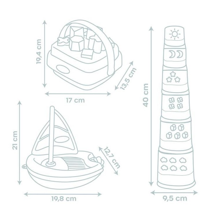 Little Smoby - Coffret éveil et bain - 3 jeux d'éveil - A partir de 12 mois - Fabrication française Little Smoby - Coffret éveil et bain - 3 jeux d'éveil - A partir de 12 mois - Fabrication française