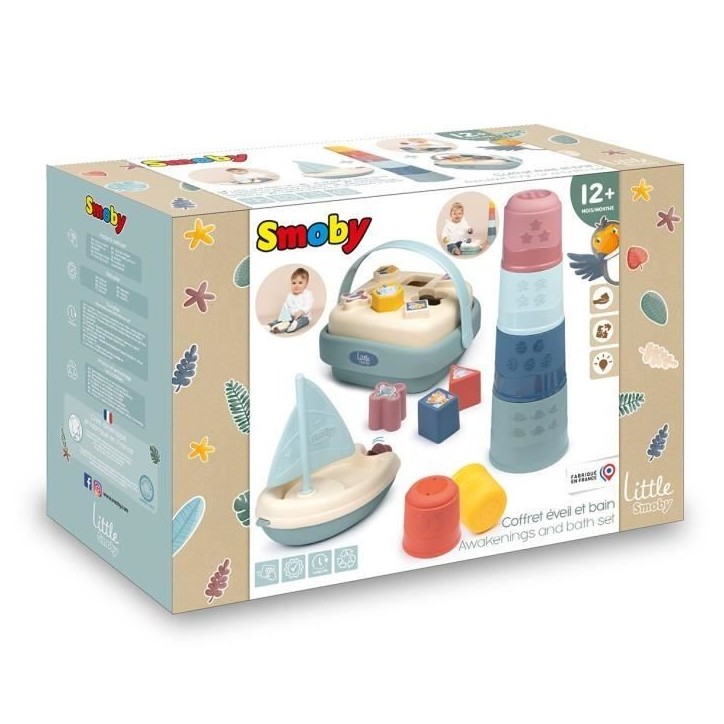 Little Smoby - Coffret éveil et bain - 3 jeux d'éveil - A partir de 12 mois - Fabrication française Little Smoby - Coffret éveil et bain - 3 jeux d'éveil - A partir de 12 mois - Fabrication française