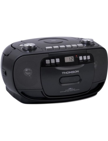 THOMSON RK200CD - Lecteur Radio CD/Cassettes Portable - Noir