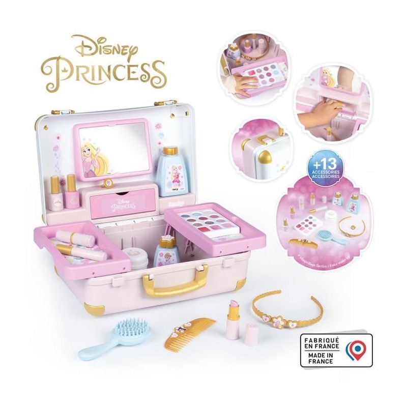 Smoby - Disney Princesse - Valise beauté facile a transporter - 13 ac Smoby - Disney Princesse - Valise beauté facile a transporter - 13 ac