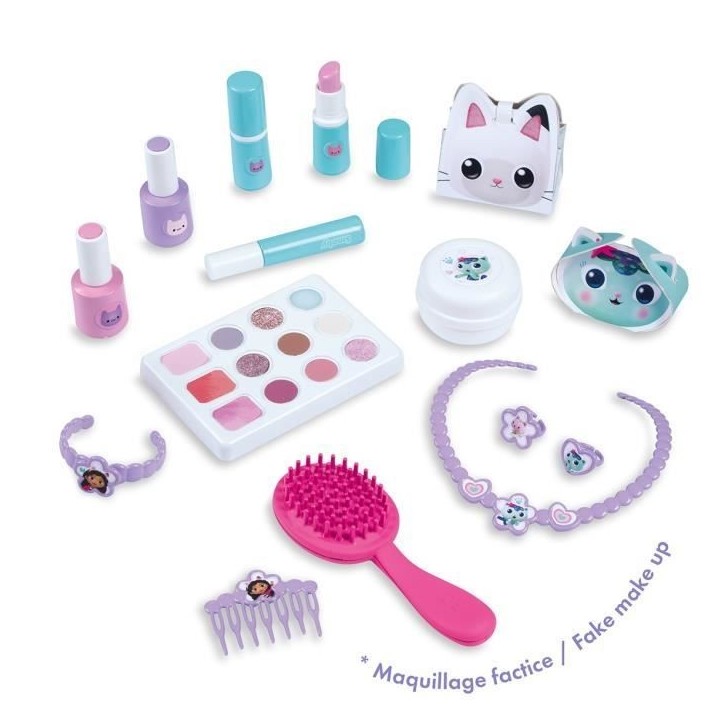 Smoby - Gabby et la Maison Magique - Valise beauté facile a transporter - 13 accessoires inclus : coiffure, onglerie, maquillag Smoby - Gabby et la Maison Magique - Valise beauté facile a transporter - 13 accessoires inclus : coiffure, onglerie, maquillag
