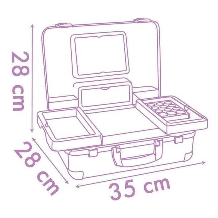 Smoby - Gabby et la Maison Magique - Valise beauté facile a transporter - 13 accessoires inclus : coiffure, onglerie, maquillag Smoby - Gabby et la Maison Magique - Valise beauté facile a transporter - 13 accessoires inclus : coiffure, onglerie, maquillag