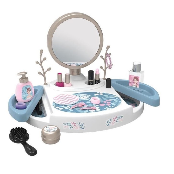 Smoby - My beauty studio - Coiffeuse sur table avec miroir inclinable et amovible - 15 accessoires factices - Fabrication franç Smoby - My beauty studio - Coiffeuse sur table avec miroir inclinable et amovible - 15 accessoires factices - Fabrication franç