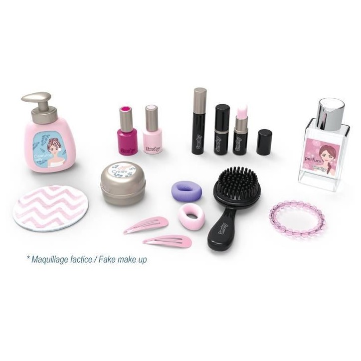 Smoby - My beauty studio - Coiffeuse sur table avec miroir inclinable et amovible - 15 accessoires factices - Fabrication franç Smoby - My beauty studio - Coiffeuse sur table avec miroir inclinable et amovible - 15 accessoires factices - Fabrication franç