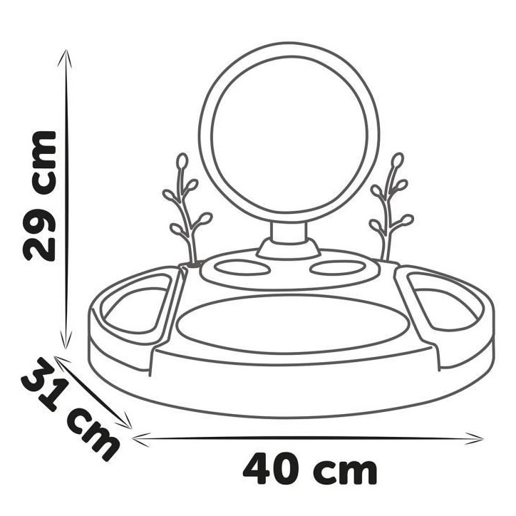 Smoby - My beauty studio - Coiffeuse sur table avec miroir inclinable et amovible - 15 accessoires factices - Fabrication franç Smoby - My beauty studio - Coiffeuse sur table avec miroir inclinable et amovible - 15 accessoires factices - Fabrication franç
