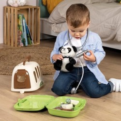 Smoby - Mallette vétérinaire - 1 peluche panda et de nombreux access