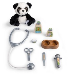 Smoby - Chariot Vétérinaire de Zoo - Peluche Panda - Nombreux access