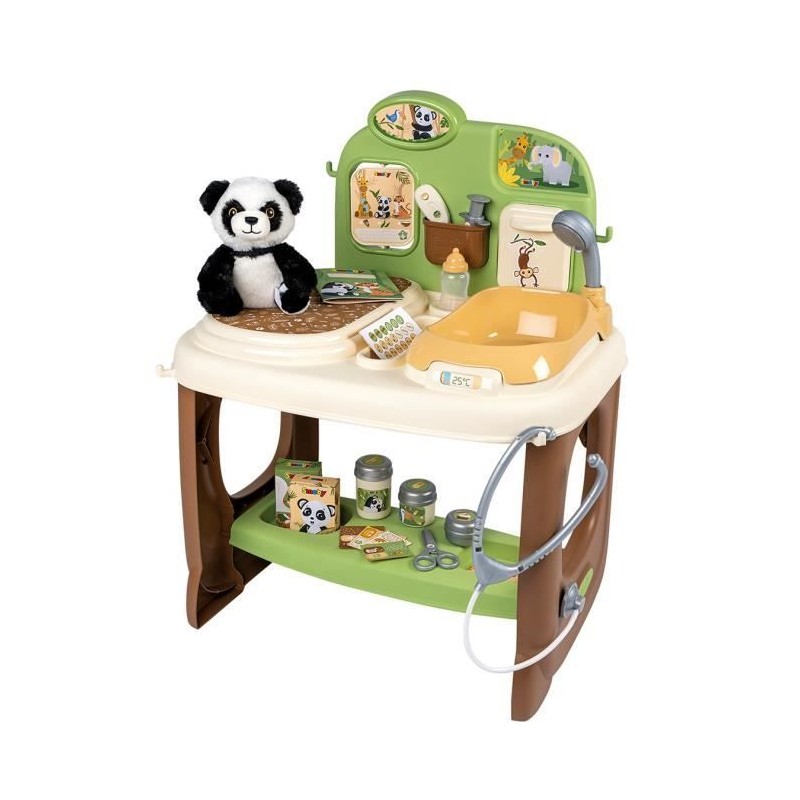 Smoby - Centre Vétérinaire Zoo - 1 peluche Panda - Nombreux accessoi Smoby - Centre Vétérinaire Zoo - 1 peluche Panda - Nombreux accessoi