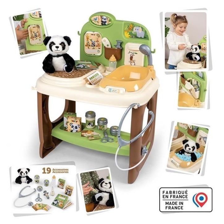 Smoby - Centre Vétérinaire Zoo - 1 peluche Panda - Nombreux accessoires et fonctions Smoby - Centre Vétérinaire Zoo - 1 peluche Panda - Nombreux accessoires et fonctions