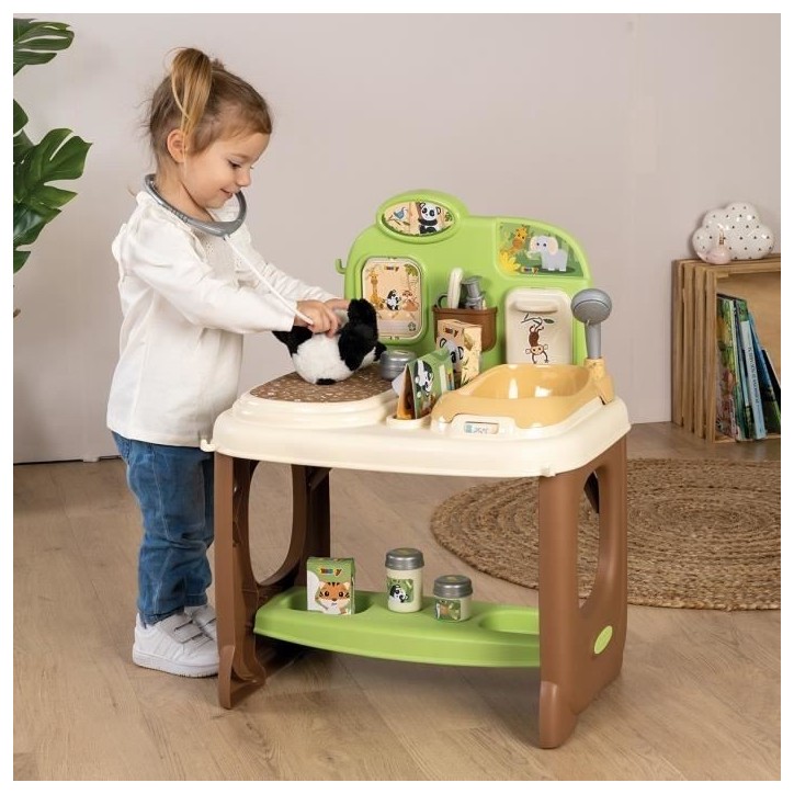 Smoby - Centre Vétérinaire Zoo - 1 peluche Panda - Nombreux accessoires et fonctions Smoby - Centre Vétérinaire Zoo - 1 peluche Panda - Nombreux accessoires et fonctions