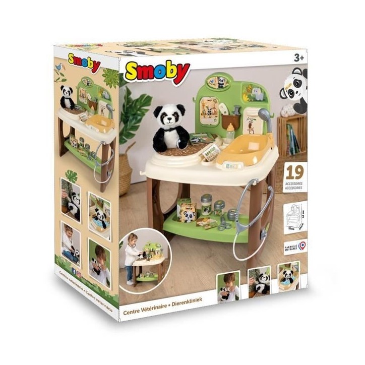 Smoby - Centre Vétérinaire Zoo - 1 peluche Panda - Nombreux accessoires et fonctions Smoby - Centre Vétérinaire Zoo - 1 peluche Panda - Nombreux accessoires et fonctions