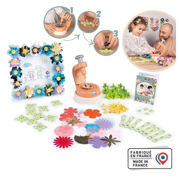 Smoby - Loisirs créatif - Set de création fleurs objets décoratifs - 200 accessoires - Fabriqué en France Smoby - Loisirs créatif - Set de création fleurs objets décoratifs - 200 accessoires - Fabriqué en France