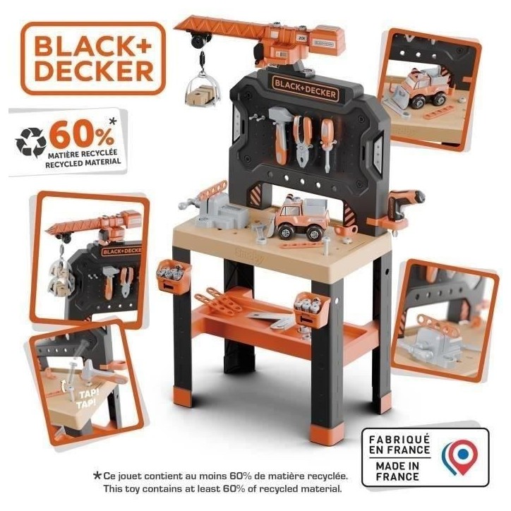 SMOBY - Black+Decker - Bricolo Builder - des 3 ans