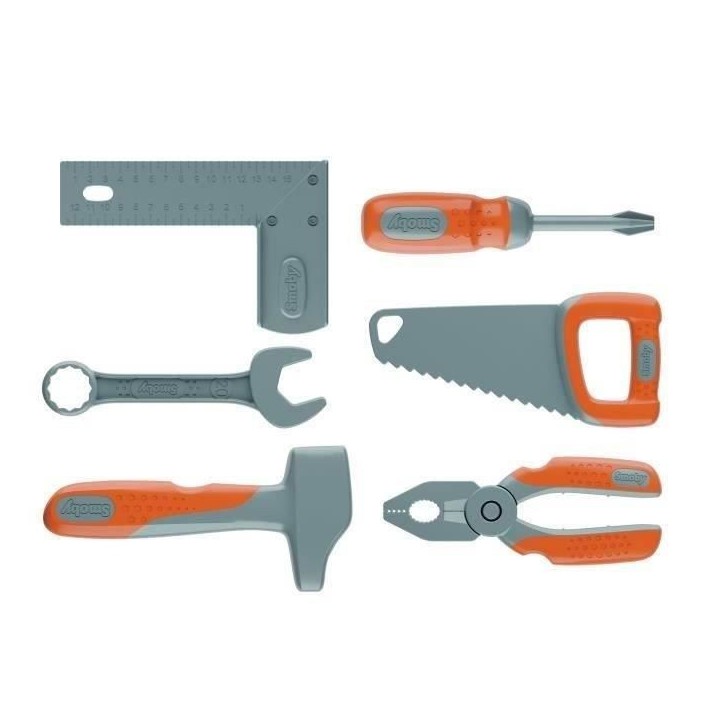 SMOBY - Black & Decker - Boite a Outils + 6 Outils - des 3 ans SMOBY - Black & Decker - Boite a Outils + 6 Outils - des 3 ans