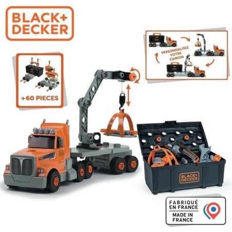 SMOBY - Black+Decker - Camion Bricolo + Visseuse - des 3 ans