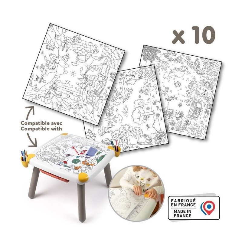 Smoby - Recharge Coloriages pour la Kid table créative - 10 feuilles Smoby - Recharge Coloriages pour la Kid table créative - 10 feuilles