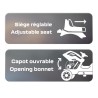 Tracteur a pédales Farmer XL + Remorque - Bleu - SMOBY - Siege ajusta