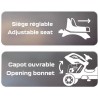 Tracteur a pédales Farmer XL + Remorque - SMOBY - Noir - 90% Plastiqu