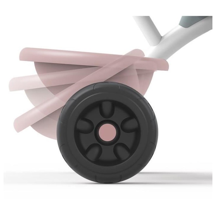 SMOBY Tricycle enfant évolutif Be Fun - Structure métal - Rose