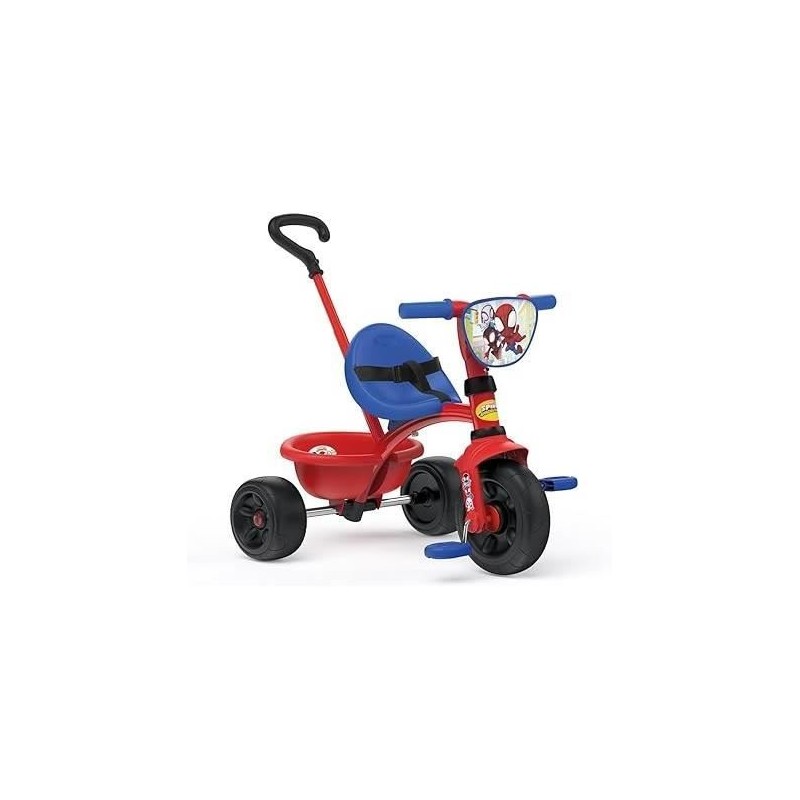 Smoby - Tricycle Be Fun - Spidey - Evolutif de 15 mois a 3 ans - Canne Smoby - Tricycle Be Fun - Spidey - Evolutif de 15 mois a 3 ans - Canne