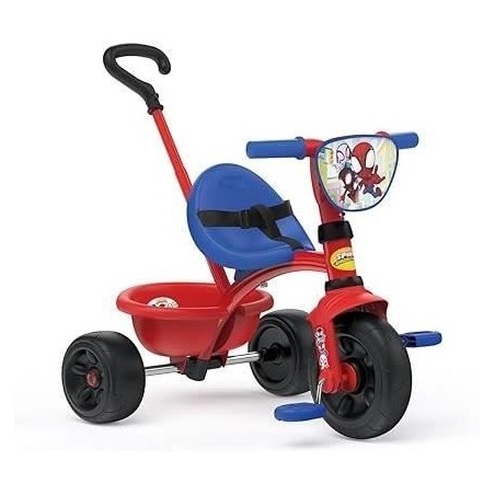 Smoby - Tricycle Be Fun - Spidey - Evolutif de 15 mois a 3 ans - Canne