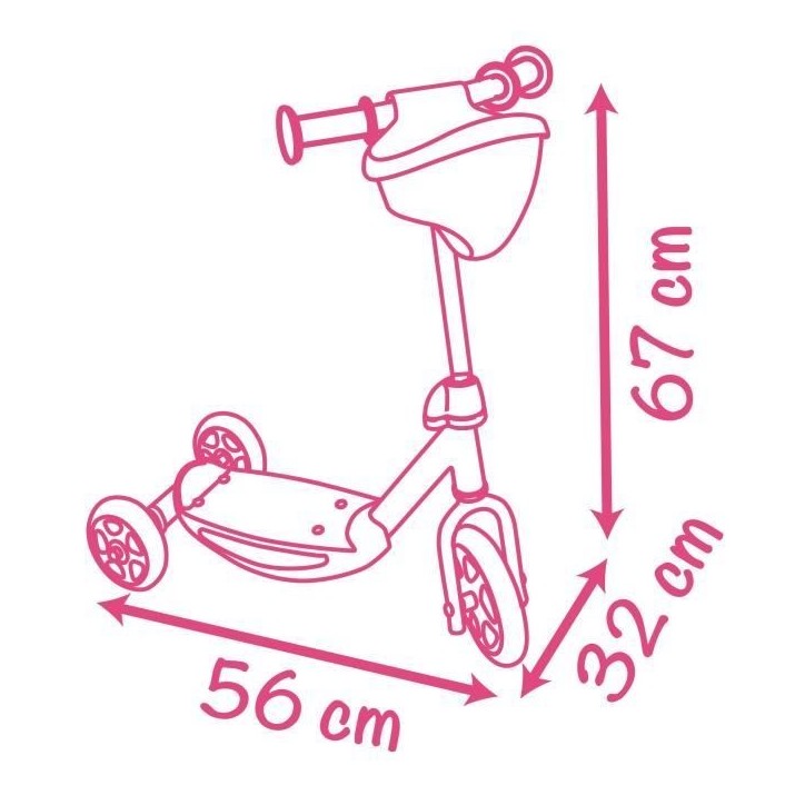 SMOBY Corolle Patinette 3Rdes 3 ans