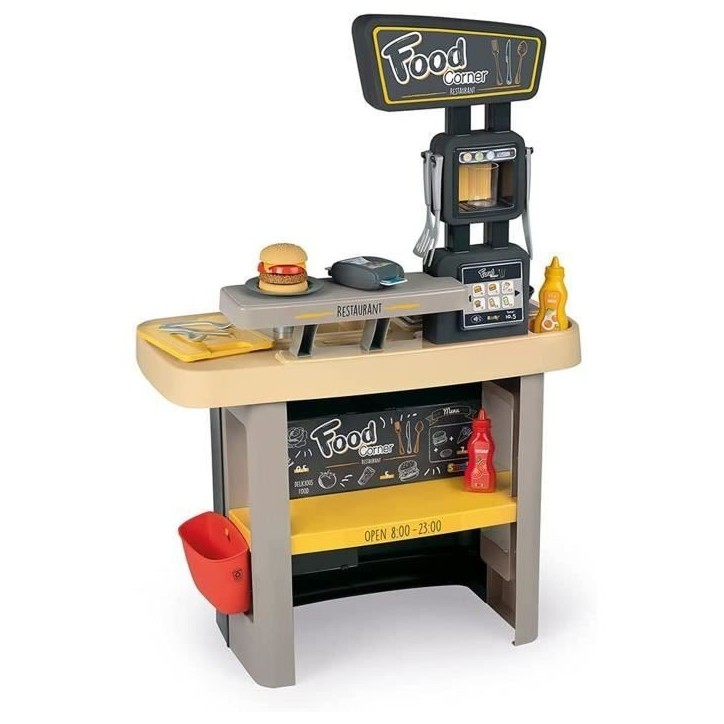 Smoby - Food Corner - Cuisine Restaurant - Jouet d'imitation avec 29 accessoires Smoby - Food Corner - Cuisine Restaurant - Jouet d'imitation avec 29 accessoires
