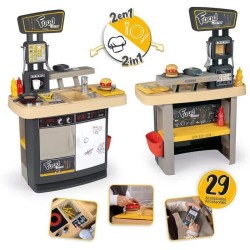 Smoby - Food Corner - Cuisine Restaurant - Jouet d'imitation avec 29 a