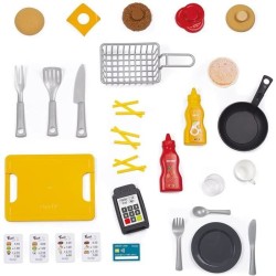 Smoby - Food Corner - Cuisine Restaurant - Jouet d'imitation avec 29 a