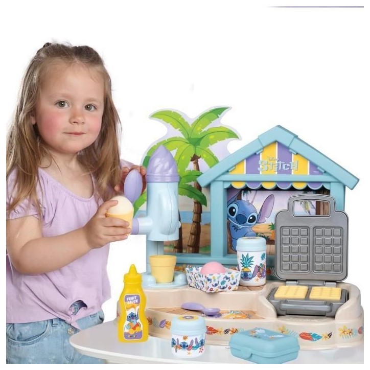SMOBY - Paillote Gourmande Stitch - Fabrique a glaces et gaufrier SMOBY - Paillote Gourmande Stitch - Fabrique a glaces et gaufrier