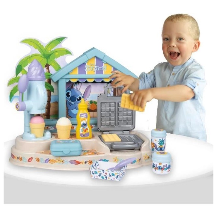 SMOBY - Paillote Gourmande Stitch - Fabrique a glaces et gaufrier SMOBY - Paillote Gourmande Stitch - Fabrique a glaces et gaufrier