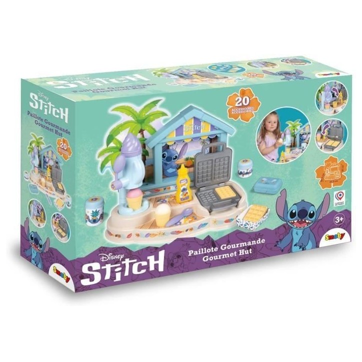 SMOBY - Paillote Gourmande Stitch - Fabrique a glaces et gaufrier SMOBY - Paillote Gourmande Stitch - Fabrique a glaces et gaufrier