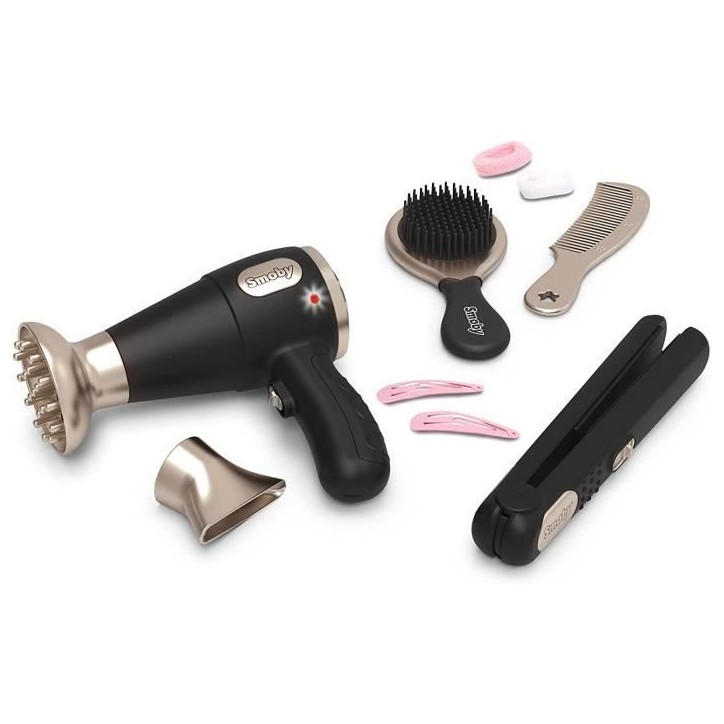 Smoby - My Beauty Hair Set - Set de Coiffure Enfant - Lisseur et Seche-Cheveux Factices - Fonctions Electroniques - 320144 Smoby - My Beauty Hair Set - Set de Coiffure Enfant - Lisseur et Seche-Cheveux Factices - Fonctions Electroniques - 320144